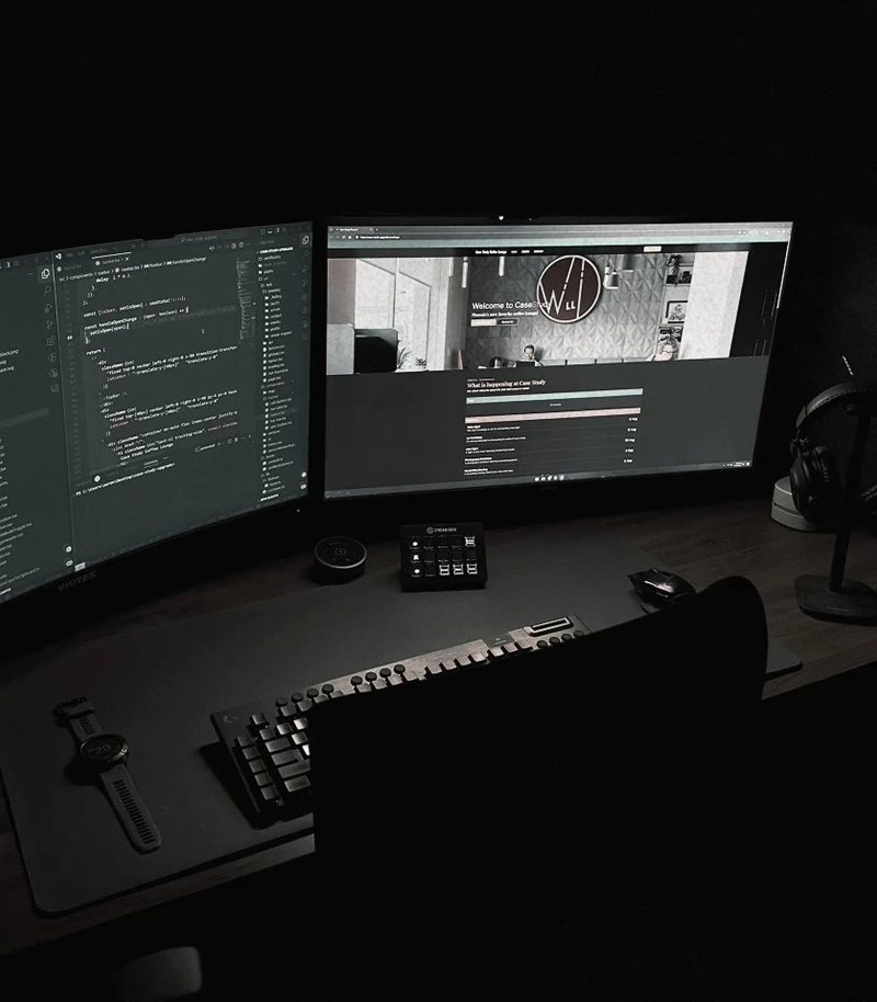 Web developer's desk setup...