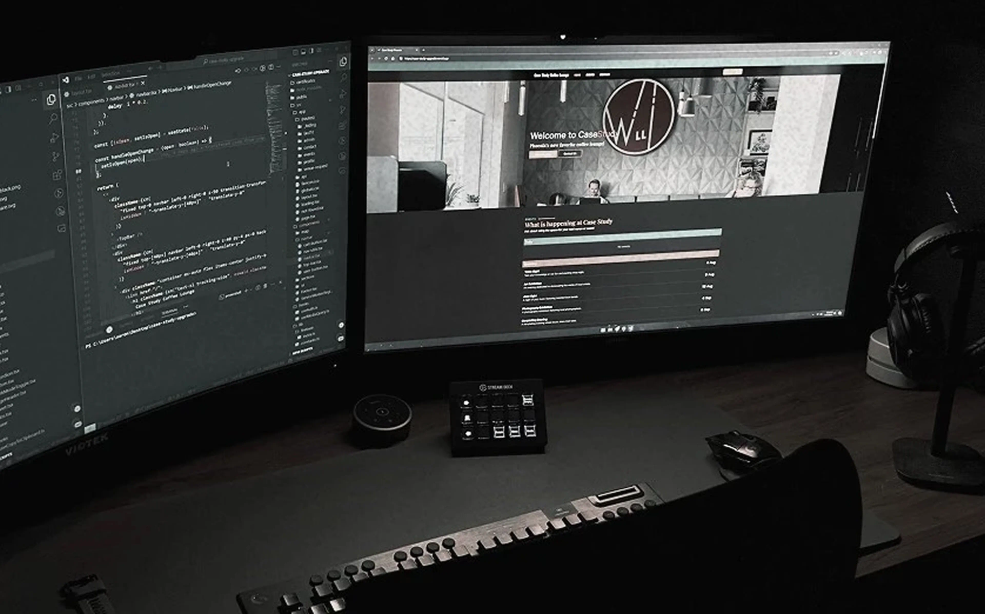 Web developer's desk setup...